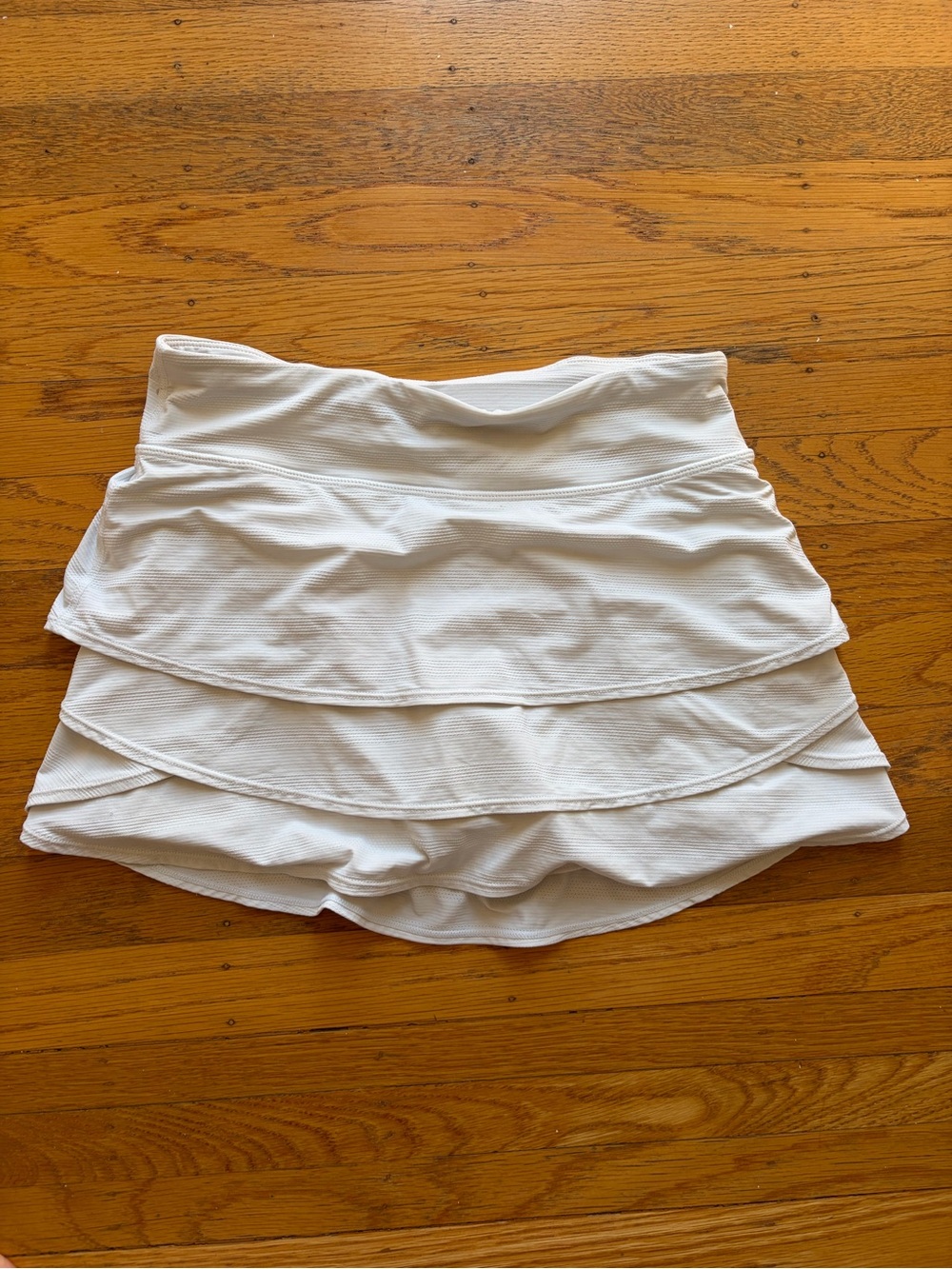 Athleta Girl White Layered Ruffle Skort - Active Circle Skirt